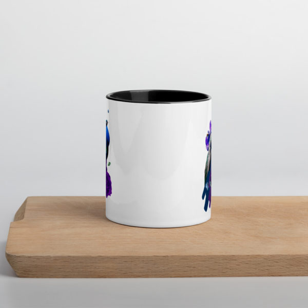 Peacock Mug with Colour Inside - Image 2