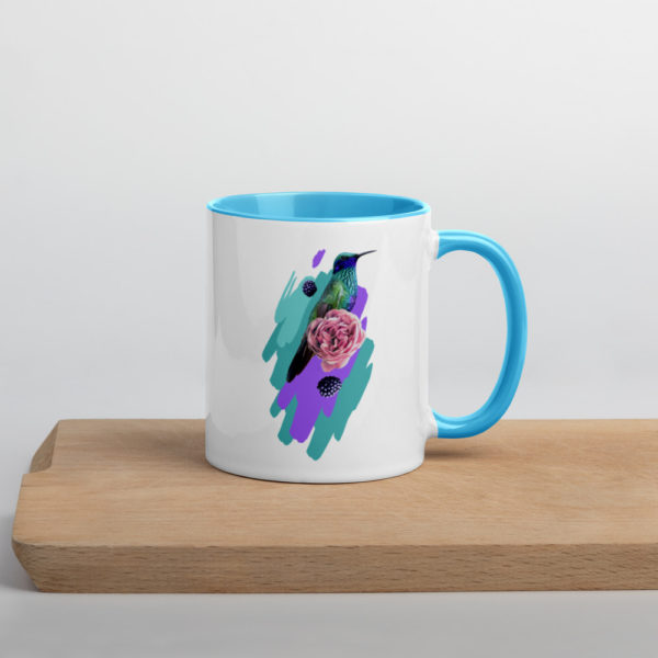 Hummingbird Mug with Colour Inside