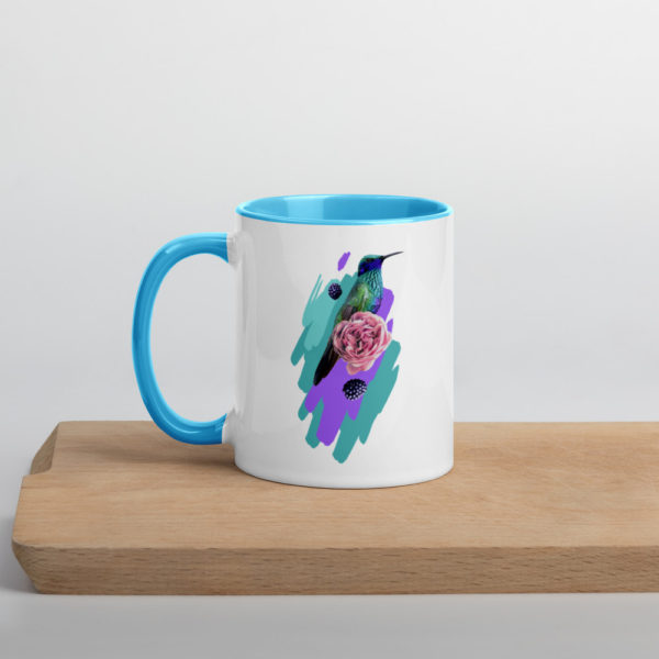 Hummingbird Mug with Colour Inside - Image 3