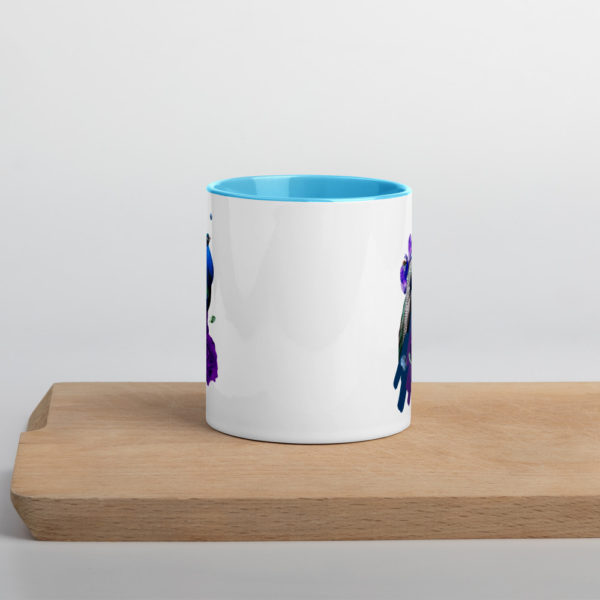 Peacock Mug with Colour Inside - Image 5