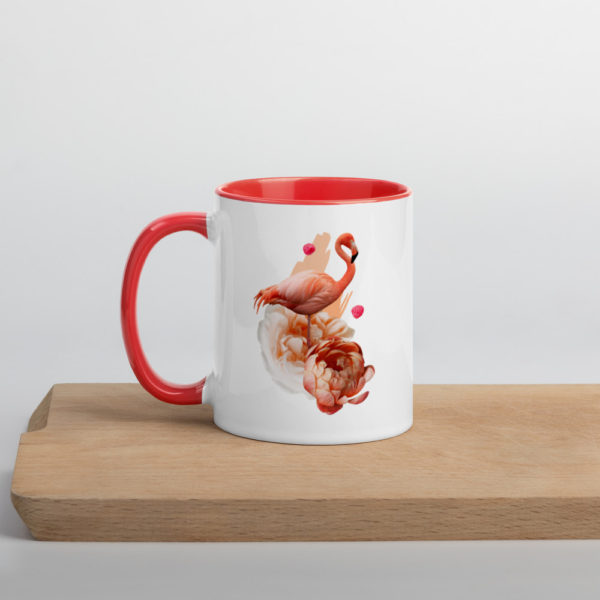 Flamingo Mug with Colour Inside 2 - Image 3