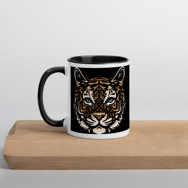 Tiger Mug with Colour Inside - Image 3