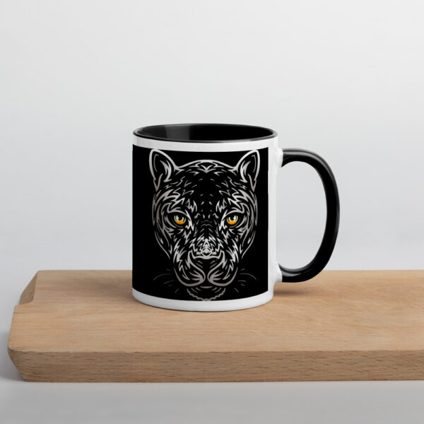 Black Panther Mug with Colour Inside