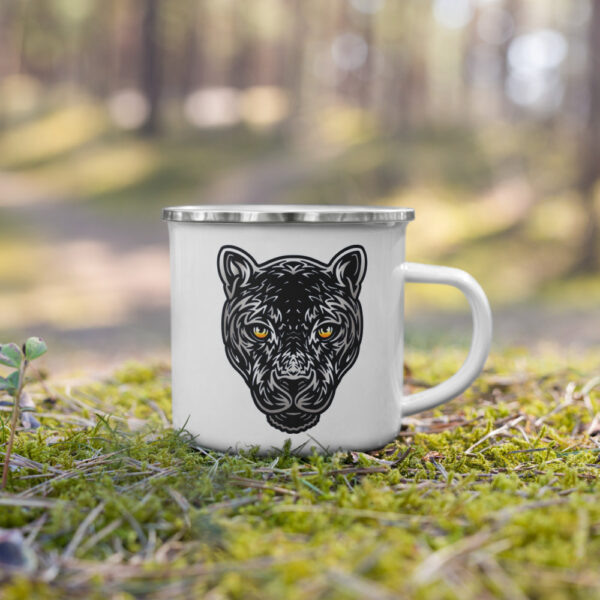 Black Panther Enamel Mug