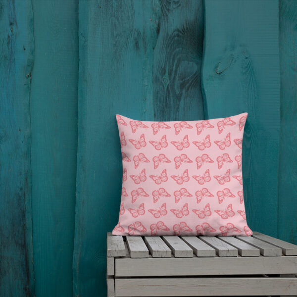 Butterfly Premium Pillow in Pink - Image 8