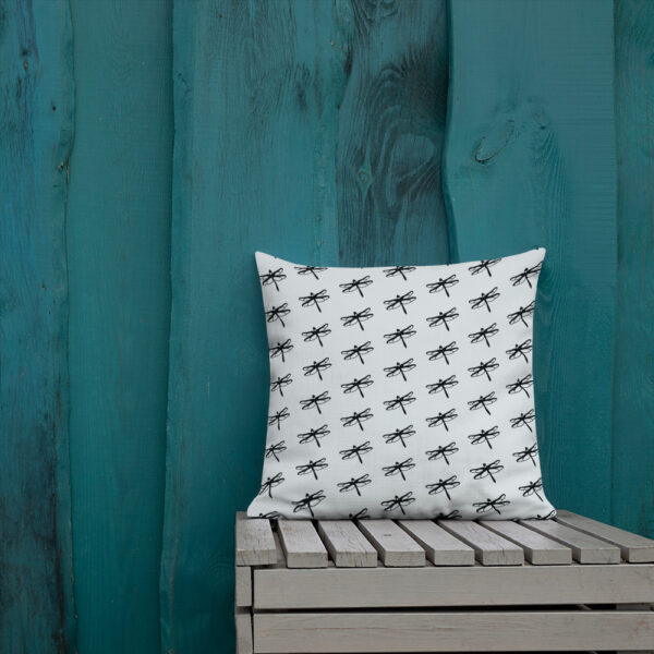 Dragonfly Premium Pillow in Grey - Image 8