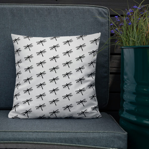 Dragonfly Premium Pillow in Grey - Image 2