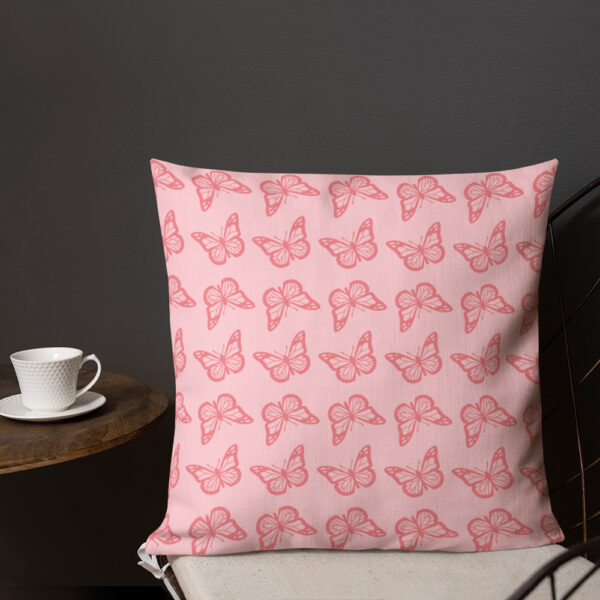 Butterfly Premium Pillow in Pink - Image 5