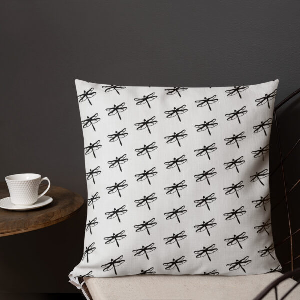 Dragonfly Premium Pillow in Grey - Image 5