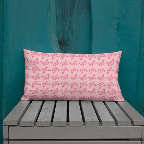 Butterfly Premium Pillow in Pink - Image 9