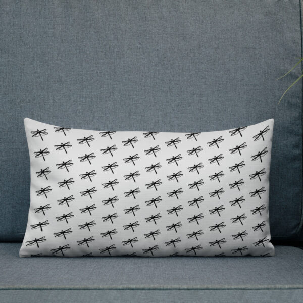 Dragonfly Premium Pillow in Grey - Image 3