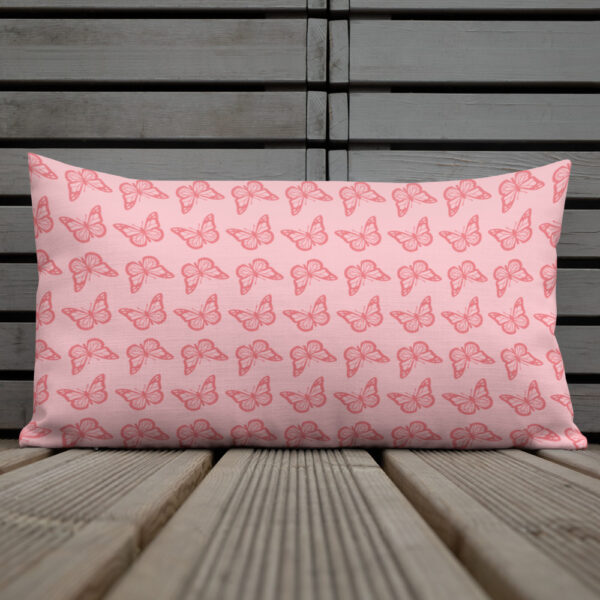 Butterfly Premium Pillow in Pink - Image 6