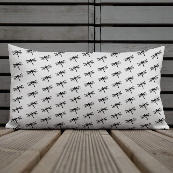 Dragonfly Premium Pillow in Grey - Image 6