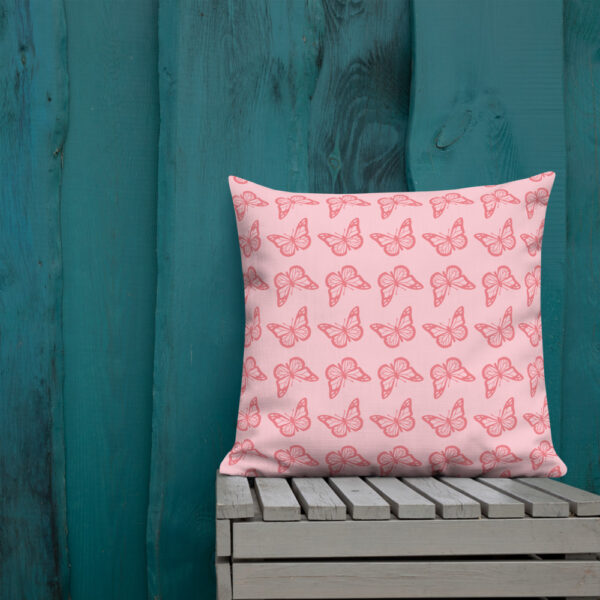 Butterfly Premium Pillow in Pink - Image 7