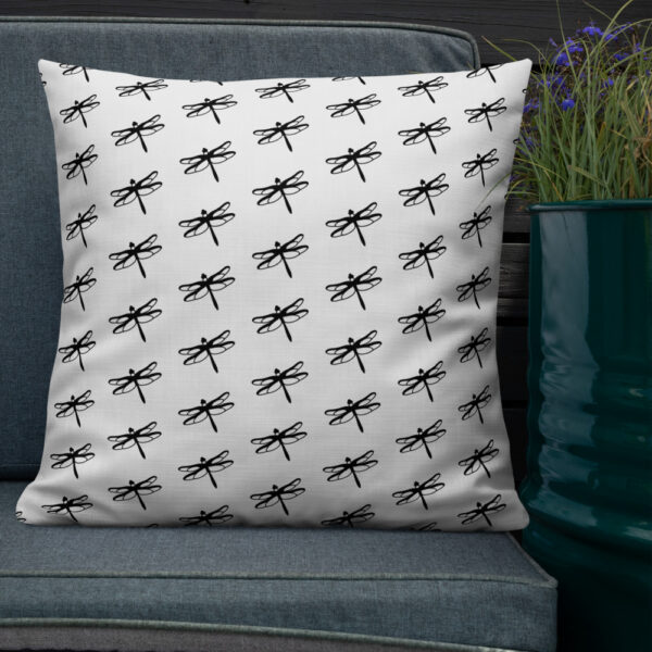 Dragonfly Premium Pillow in Grey