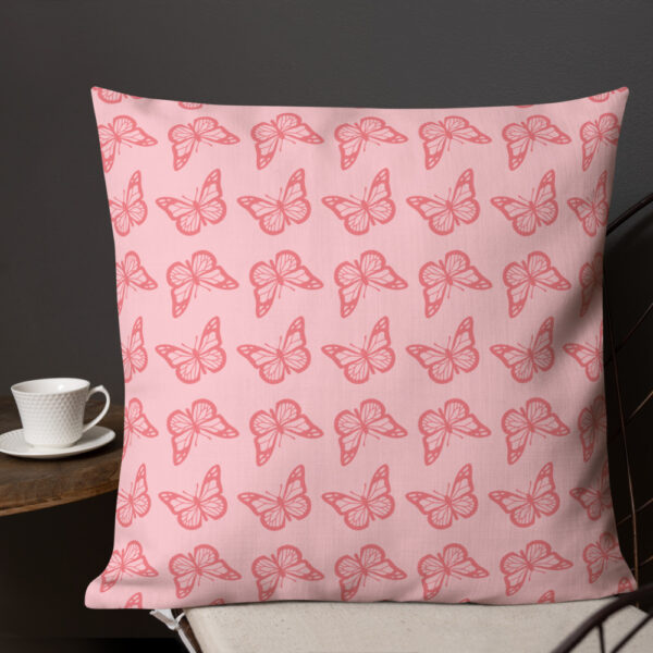 Butterfly Premium Pillow in Pink - Image 4