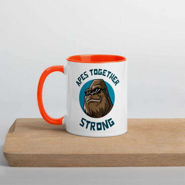 Apes Together Strong Mug with Colour Inside - Image 6