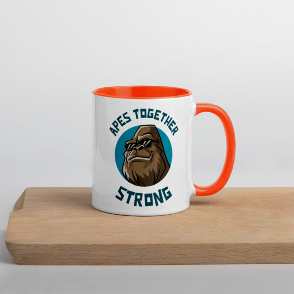 Apes Together Strong Mug with Colour Inside - Image 4