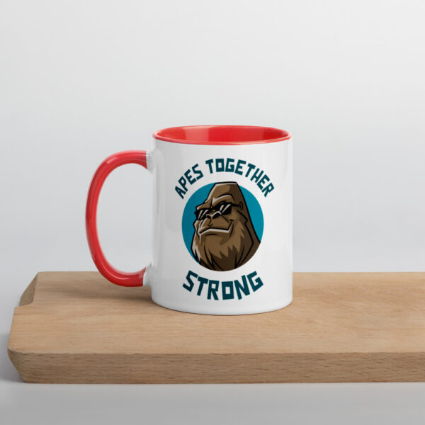 Apes Together Strong Mug with Colour Inside - Image 9