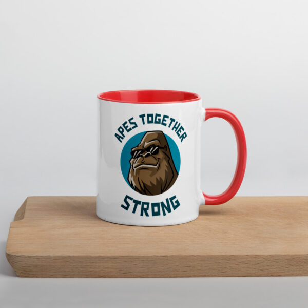 Apes Together Strong Mug with Colour Inside - Image 7