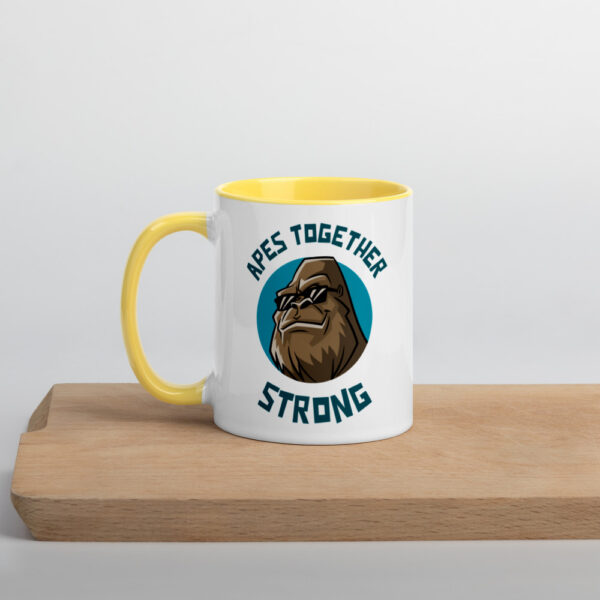 Apes Together Strong Mug with Colour Inside - Image 3