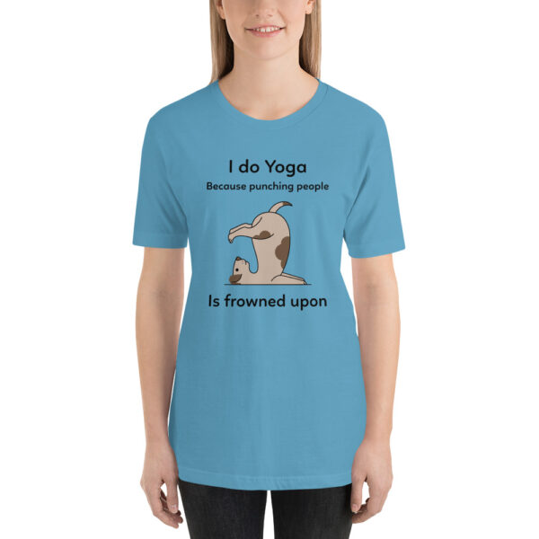 I Do Yoga Dog Short-Sleeve Unisex T-Shirt - Image 2