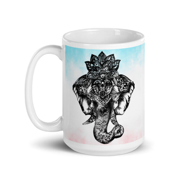 Elephant on Pastel Mug - Image 4