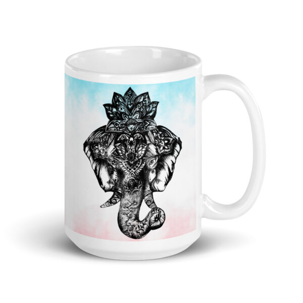 Elephant on Pastel Mug - Image 2