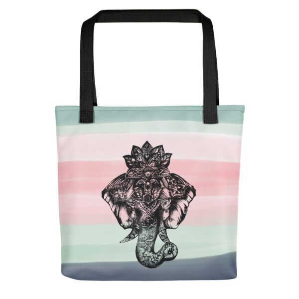 Elephant Tote Bag in Watercolour by Charlie Munro - Image 2