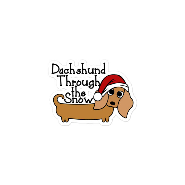 Dachshund Through the Snow Bubble-Free Sticker - Image 2