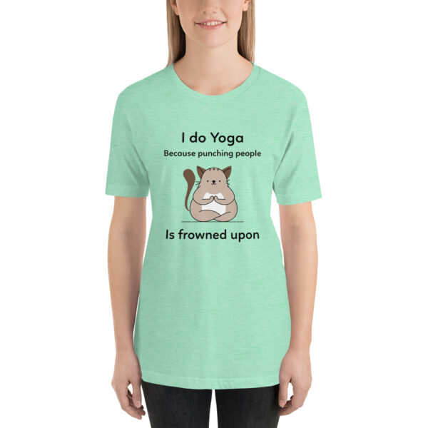 I Do Yoga Cat Short-Sleeve Unisex T-Shirt - Image 3