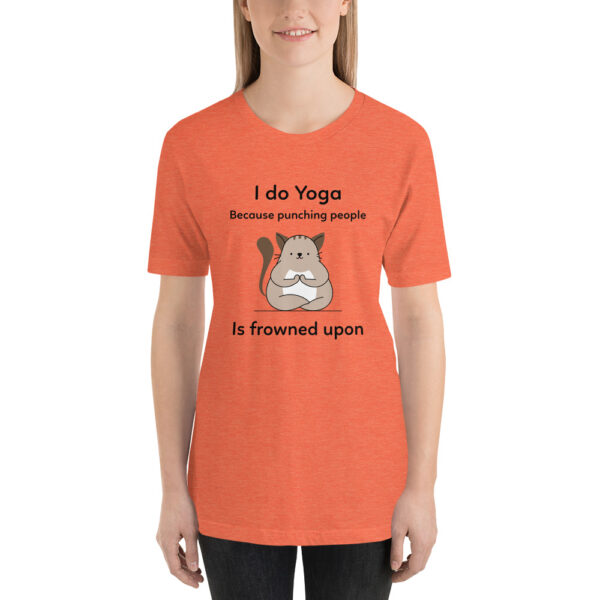 I Do Yoga Cat Short-Sleeve Unisex T-Shirt - Image 5