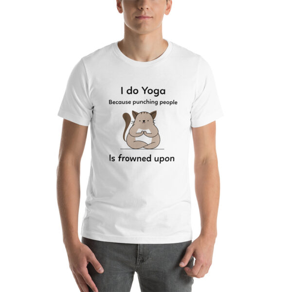 I Do Yoga Cat Short-Sleeve Unisex T-Shirt