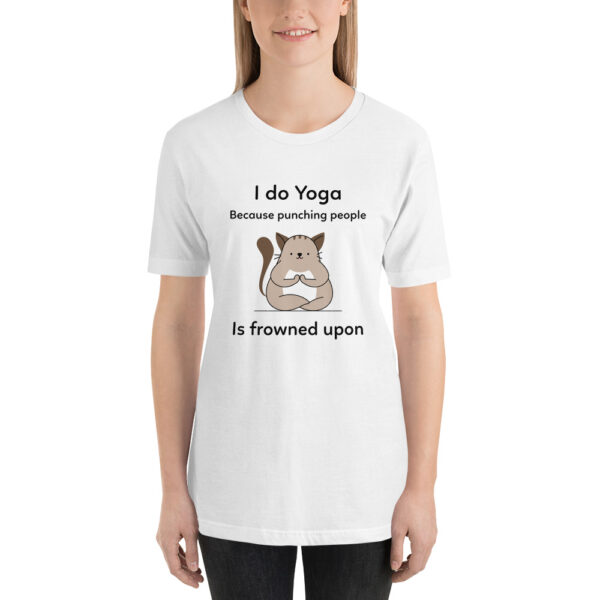 I Do Yoga Cat Short-Sleeve Unisex T-Shirt