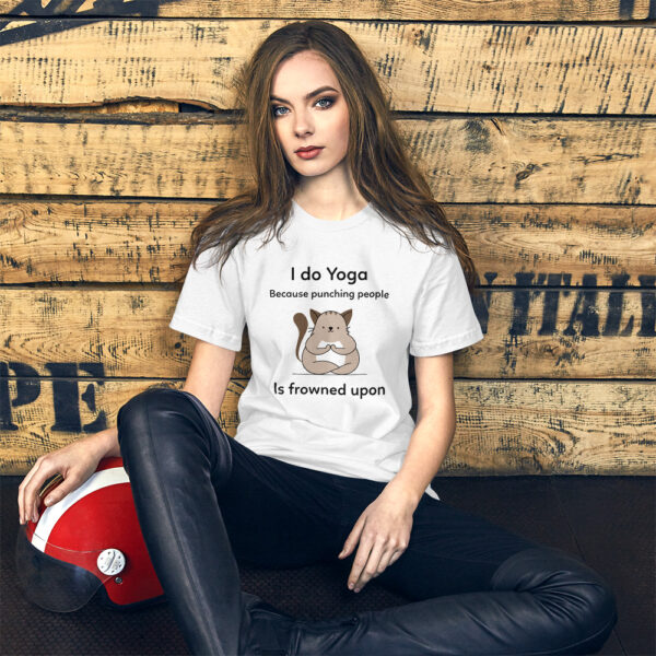 I Do Yoga Cat Short-Sleeve Unisex T-Shirt - Image 6