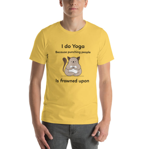 I Do Yoga Cat Short-Sleeve Unisex T-Shirt - Image 4