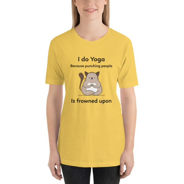 I Do Yoga Cat Short-Sleeve Unisex T-Shirt - Image 4