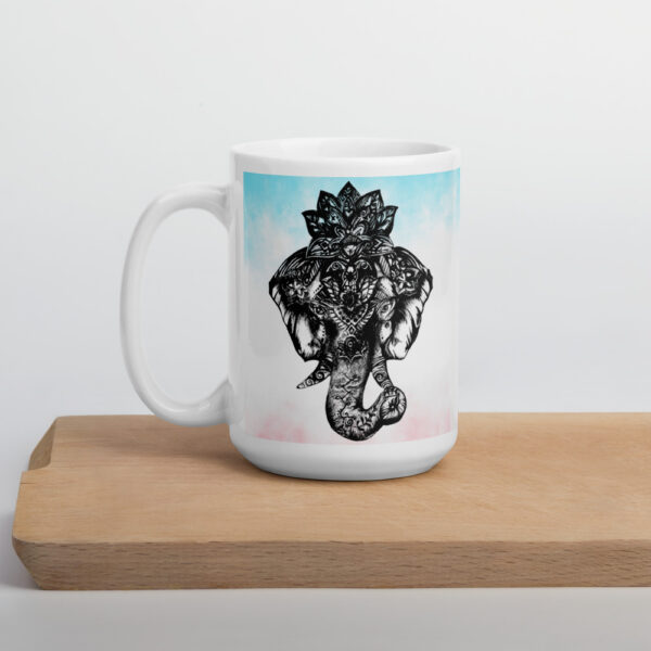 Elephant on Pastel Mug - Image 5