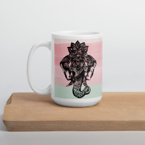 Elephant on Watercolour Mug - Image 5