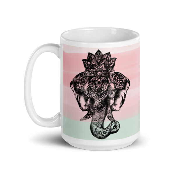 Elephant on Watercolour Mug - Image 4