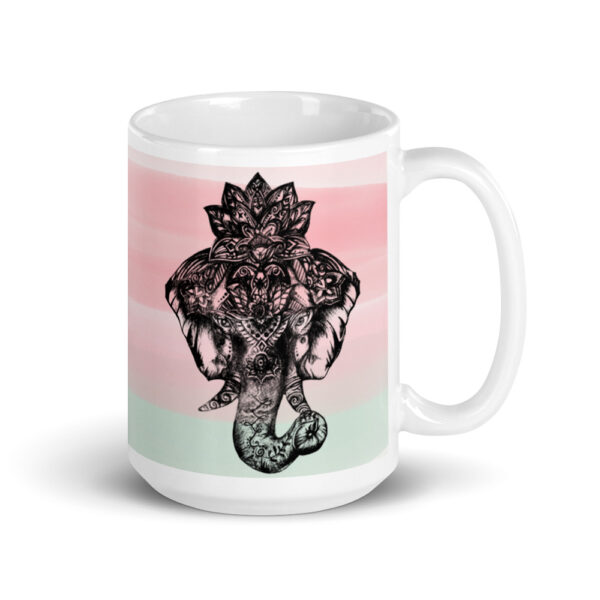 Elephant on Watercolour Mug - Image 2