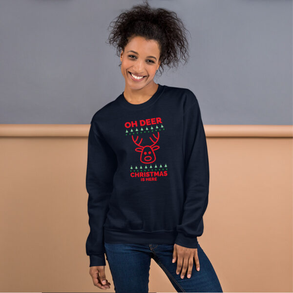 Oh Deer Christmas Is Here Unisex Sweatshirt - Image 6