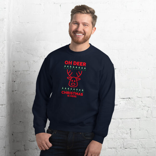 Oh Deer Christmas Is Here Unisex Sweatshirt - Image 5